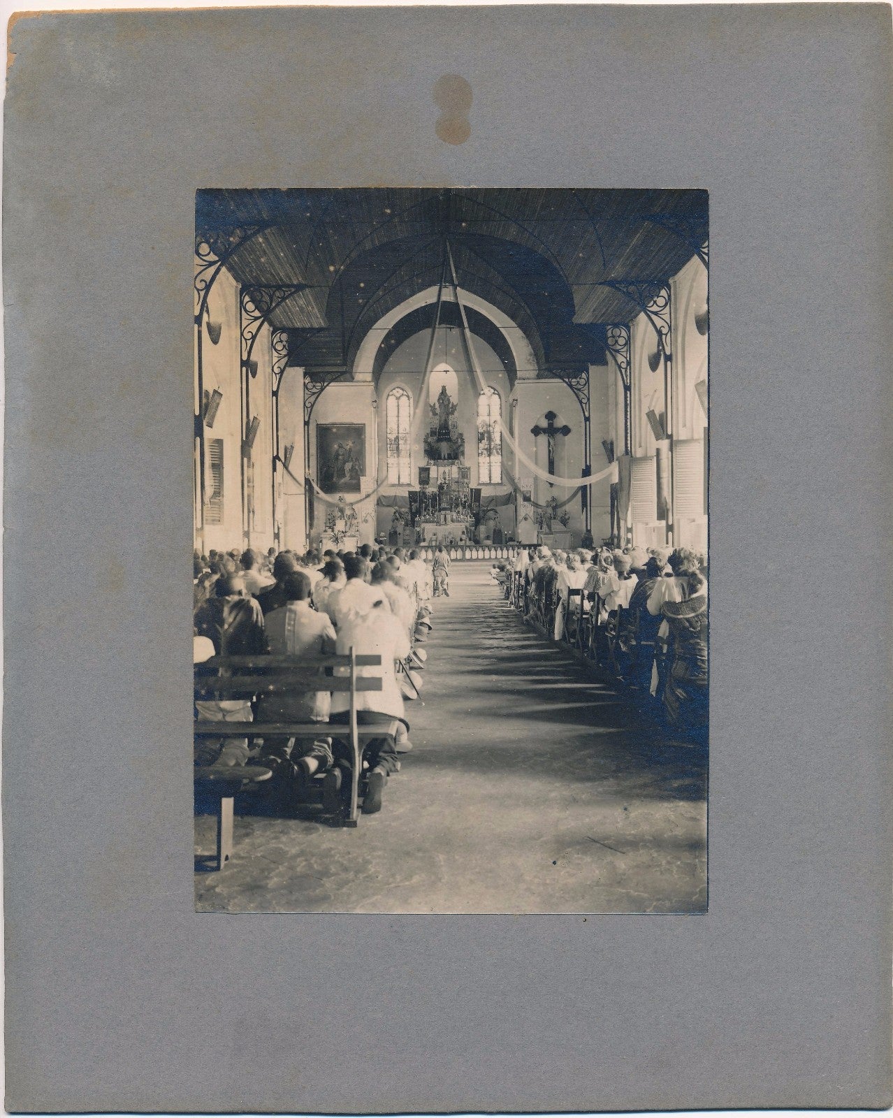 Afrique Dakar 3 photo argentiques d'époque rue cathédrale paysans v. 1900