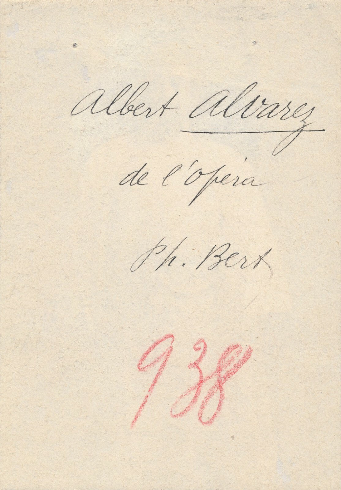 Albert ALVAREZ 1861-1933 chanteur opéra ténor musique photo photographie
