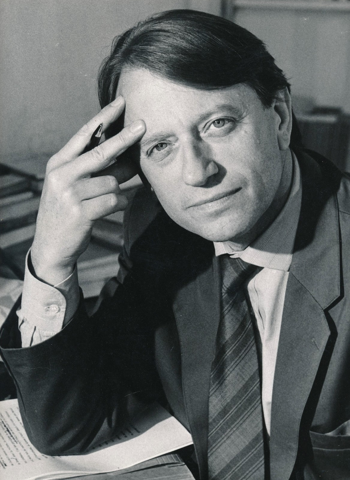 photo Hector Bianciotti (1930-2012), écrivain tirage argentique époque v. 1980