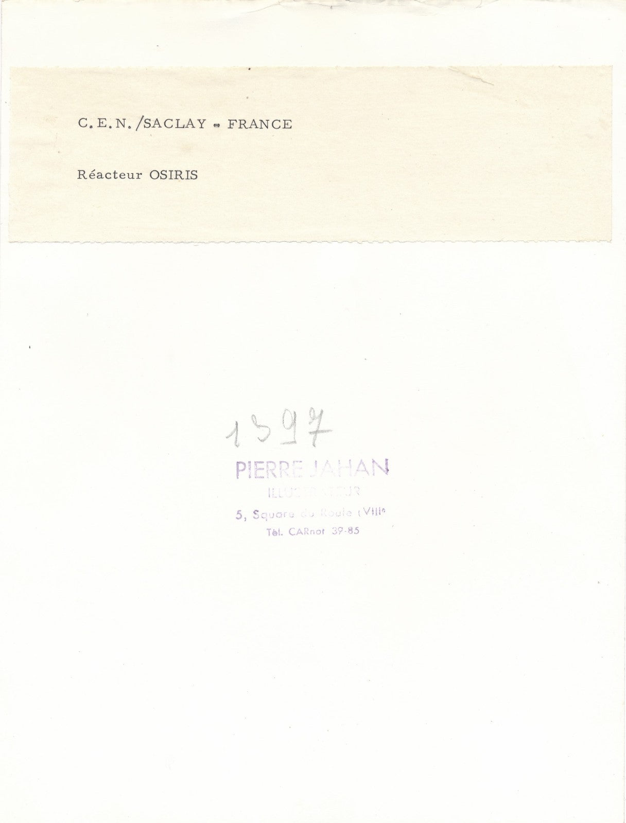 photo Nucléaire Cadarache Bouches-du-Rhône Osiris argentique époque Jahan