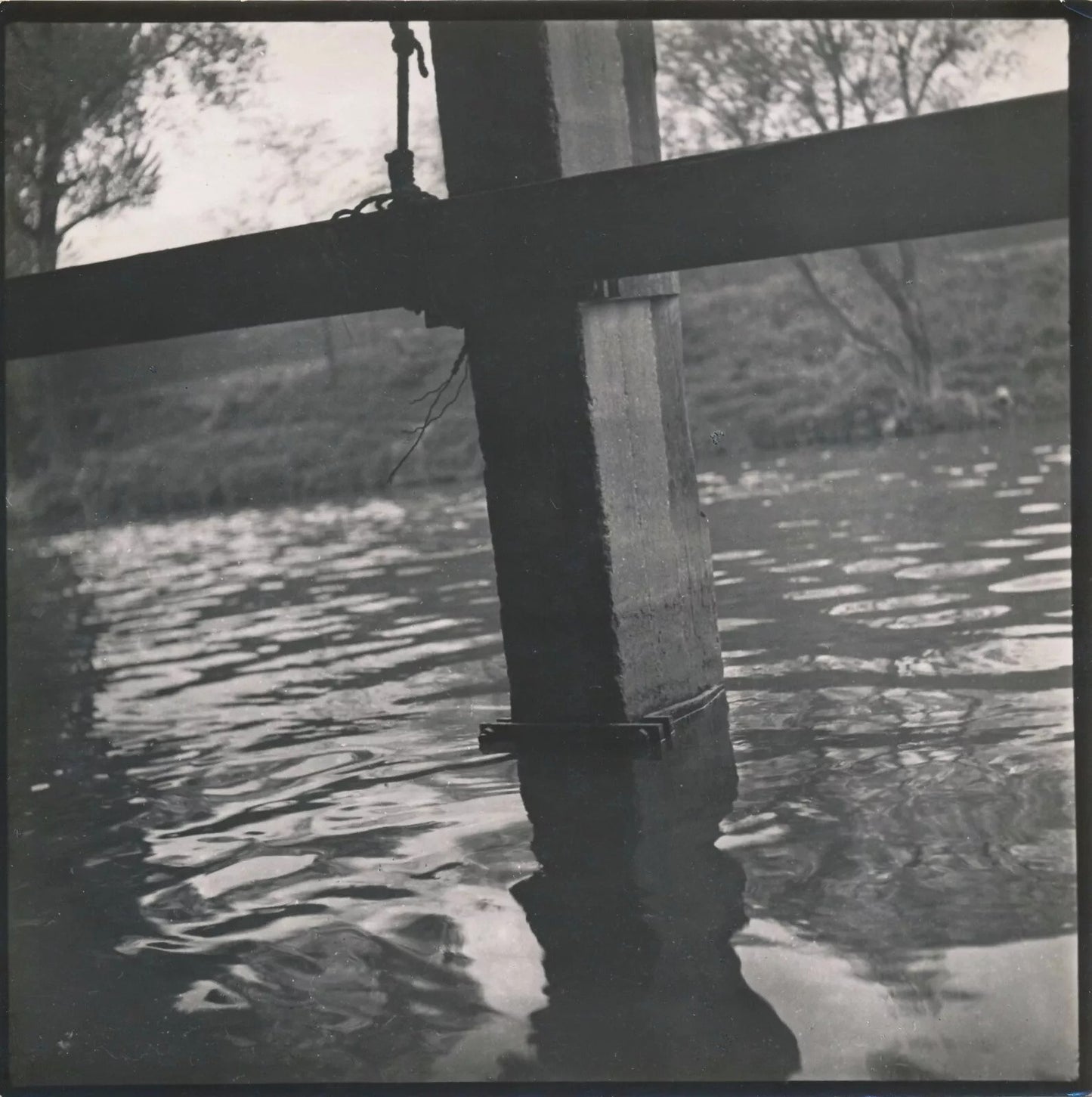 F. Franc-Lamy 3 photo photographie v. 1930 paysage eau péniche