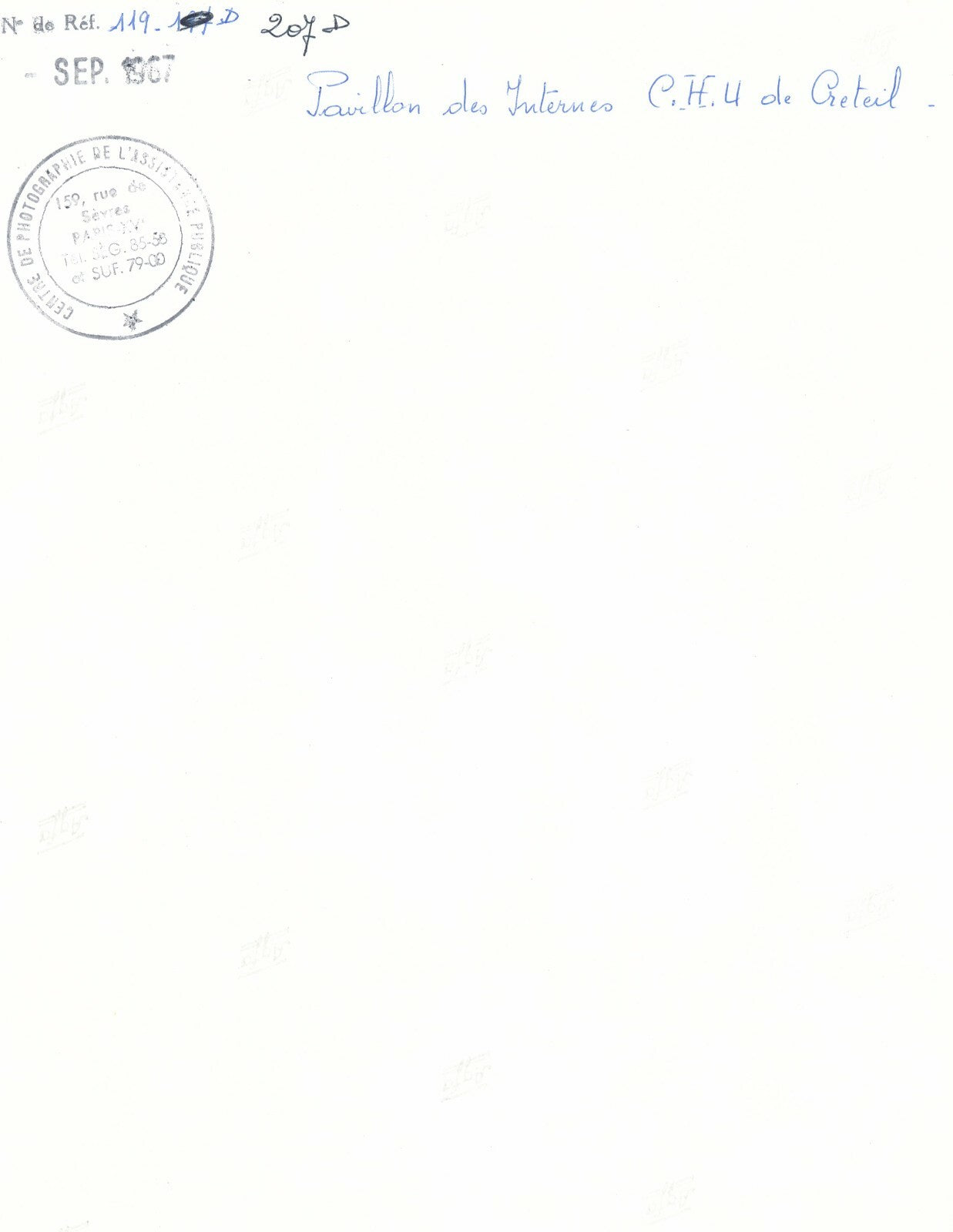 Architecture hôpital Créteil pavillon 1967 photo photographie époque