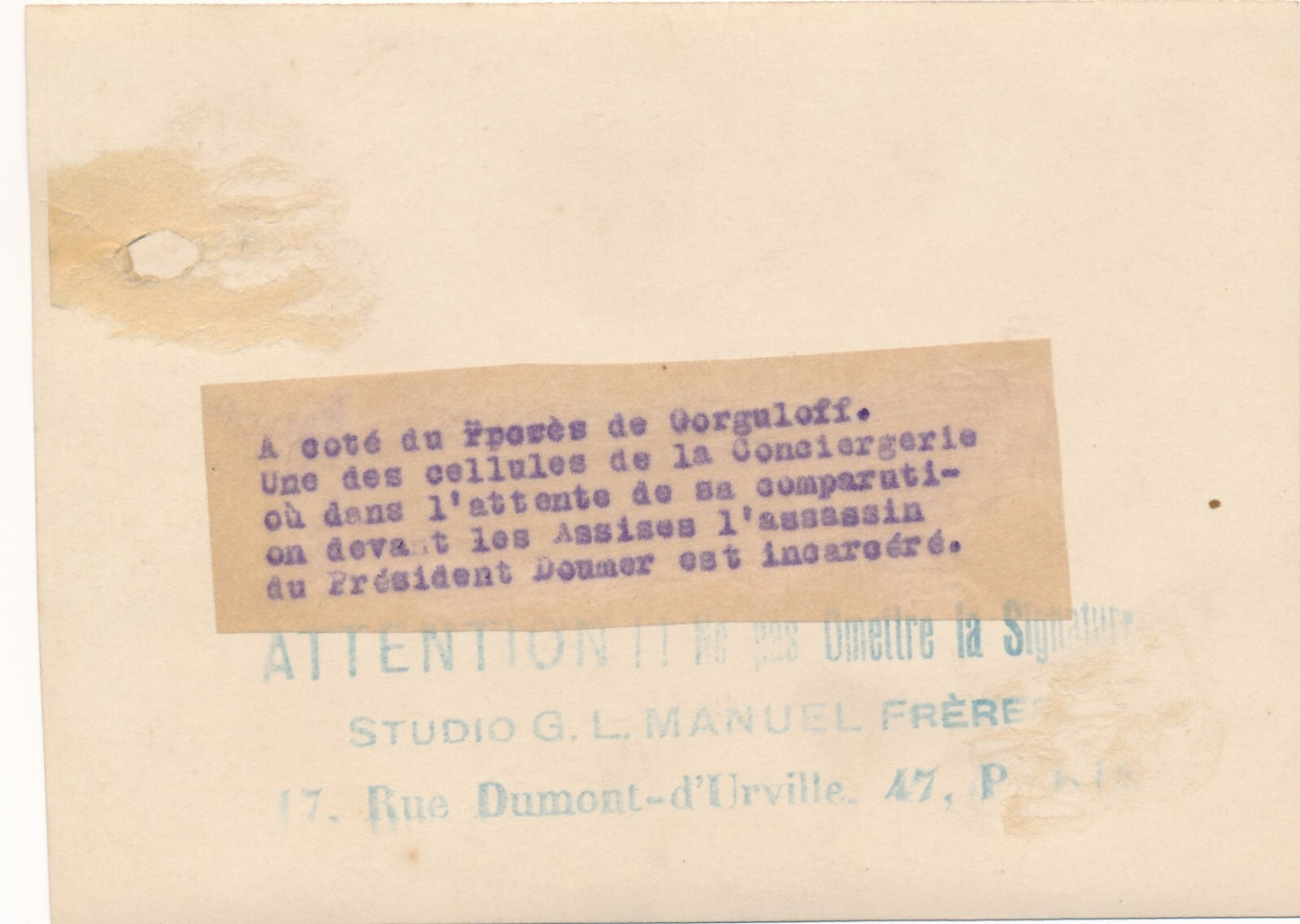 Conciergerie 1934 Dépôt prison cellule Paris 5 tirages argentiques d'époque