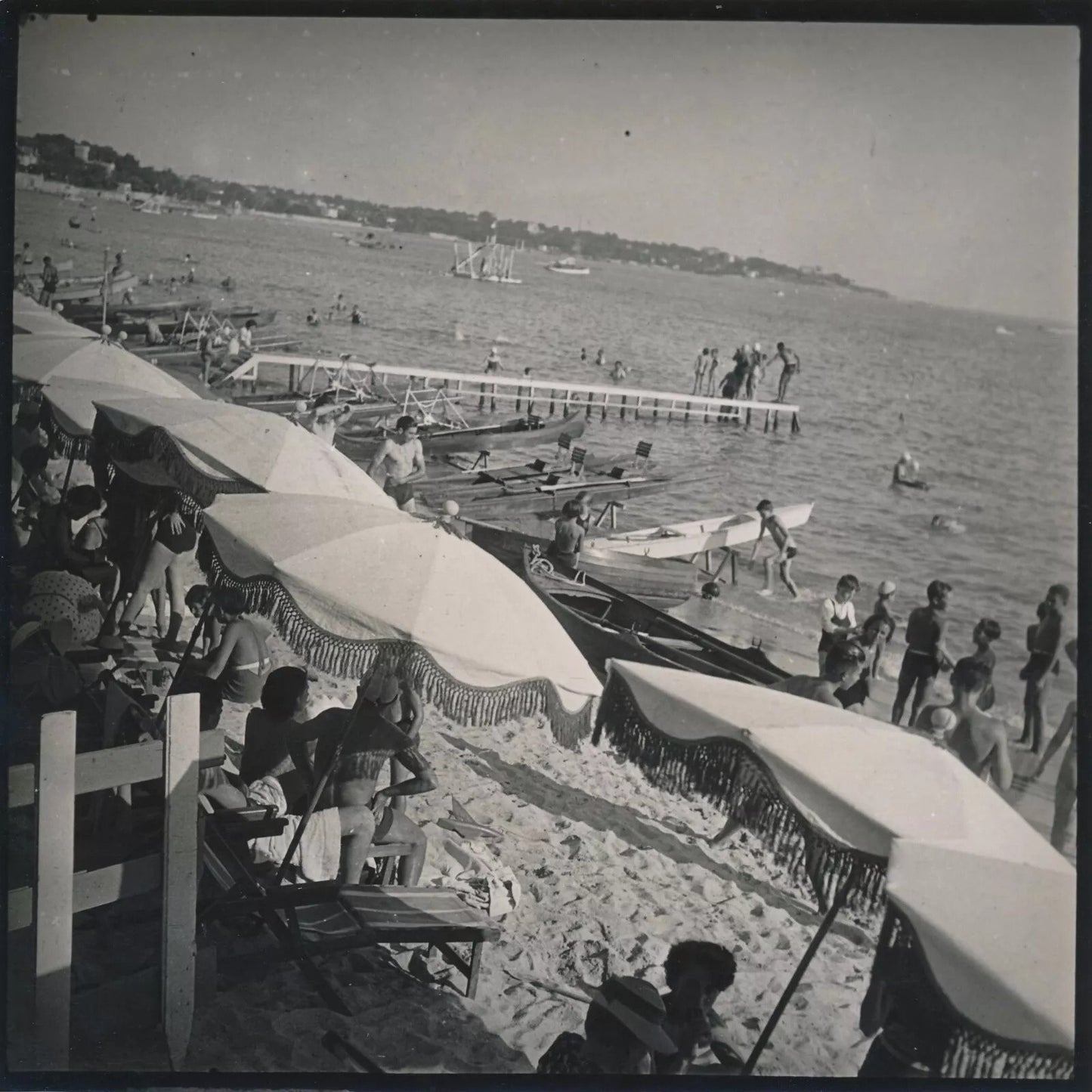 2 photo F. Franc-Lamy bords plage mer épéoque cachet photographie