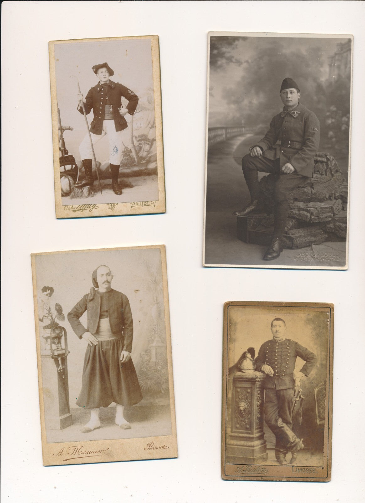 Militaria 39e régiment 13 CPAS époque ET cdv Mounier Bizerte photo