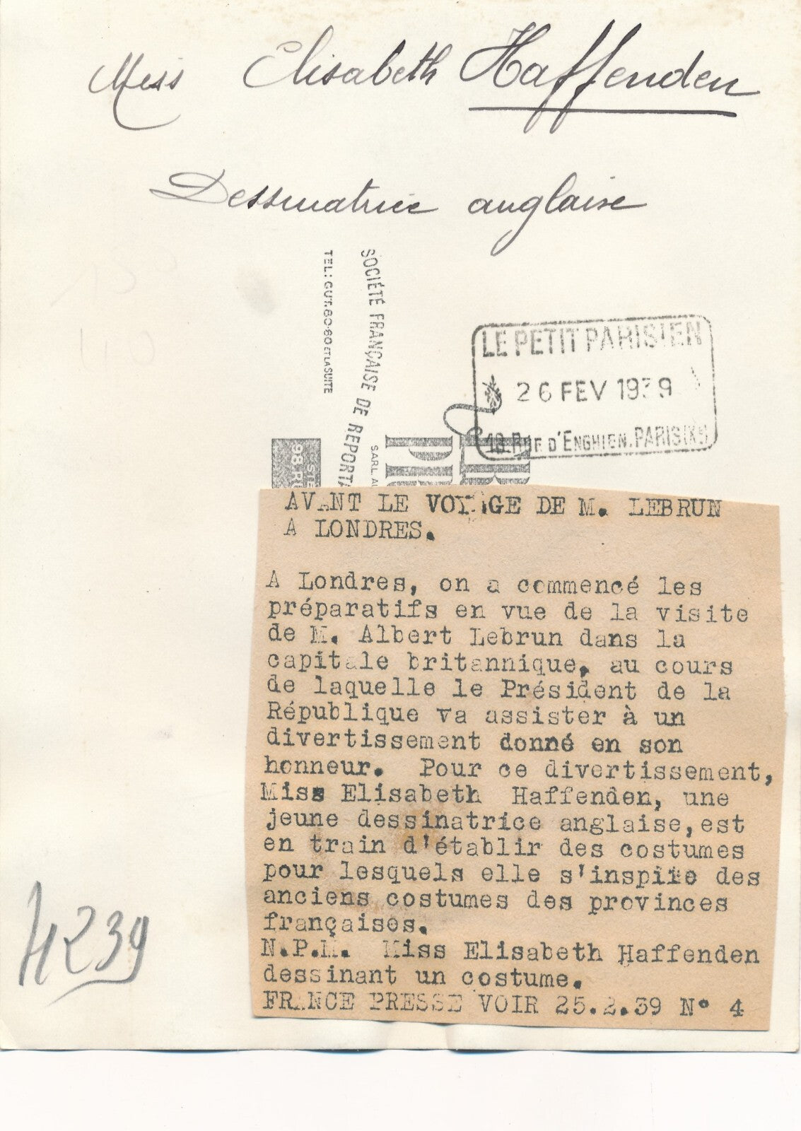 Elizabeth HAFFENDEN artiste costume dessinatrice photo photographie époque