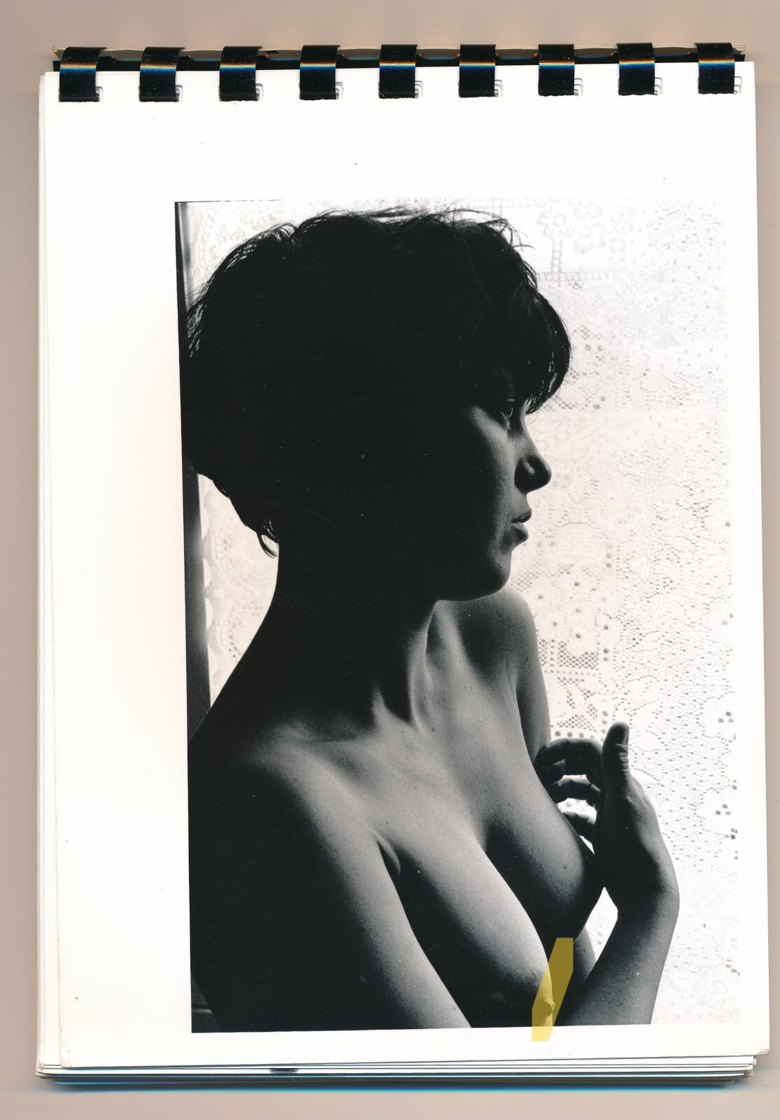 Carnet relié spirale 25 photographie photo amateur nu même modèle vers 1980.