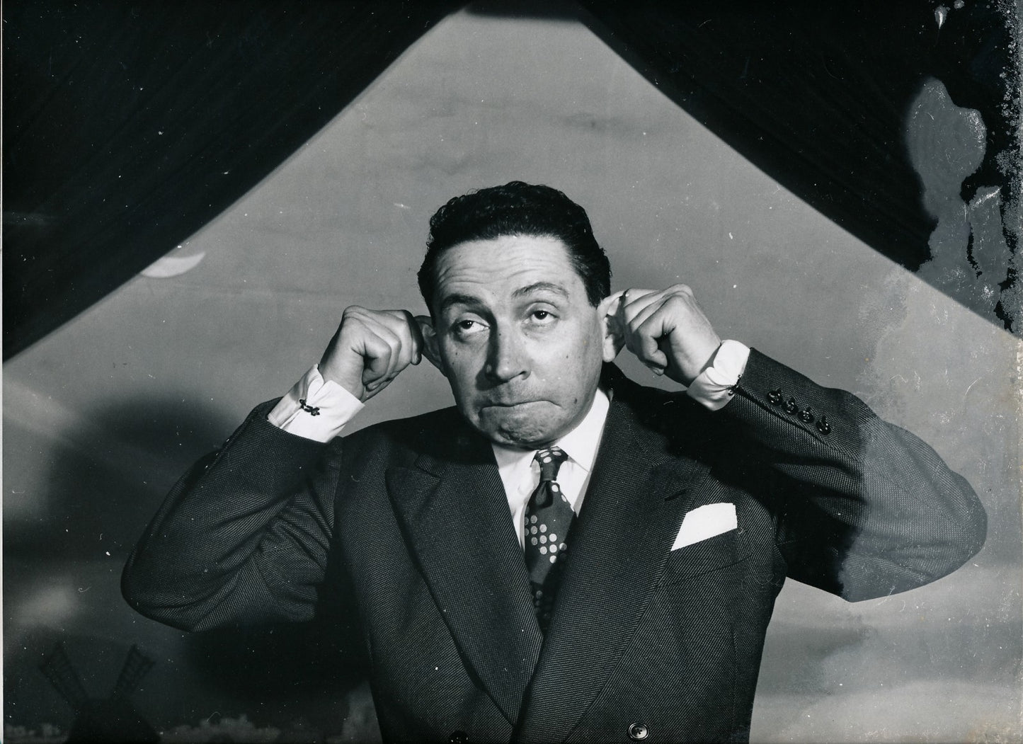 photo Jean Rigaud chansonnier, acteur tirage argentique vintage Marcel