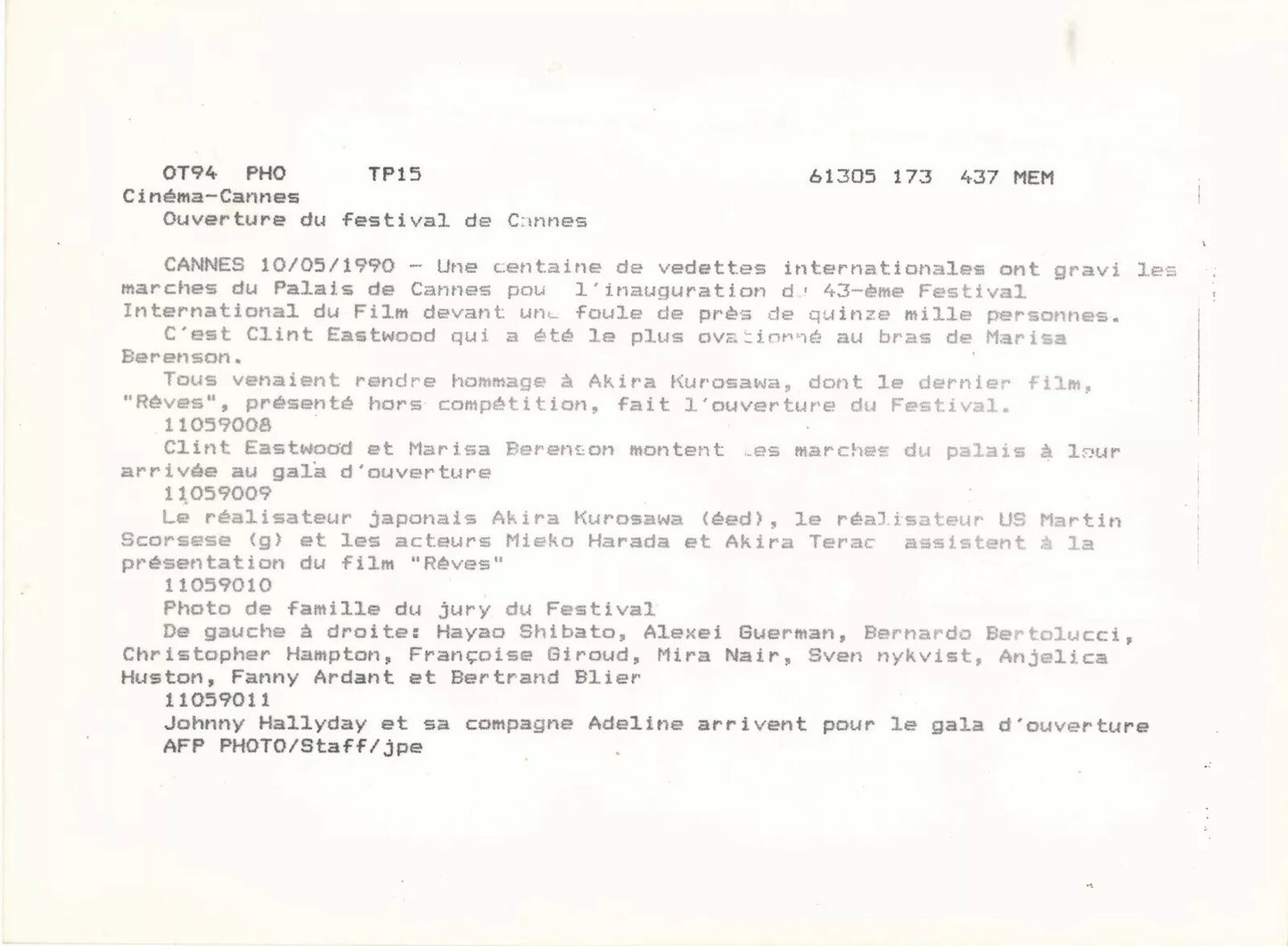 6 photos réalisateurs film : Kazan Kiarostami Allio B. deMille Truffaut Kurosawa