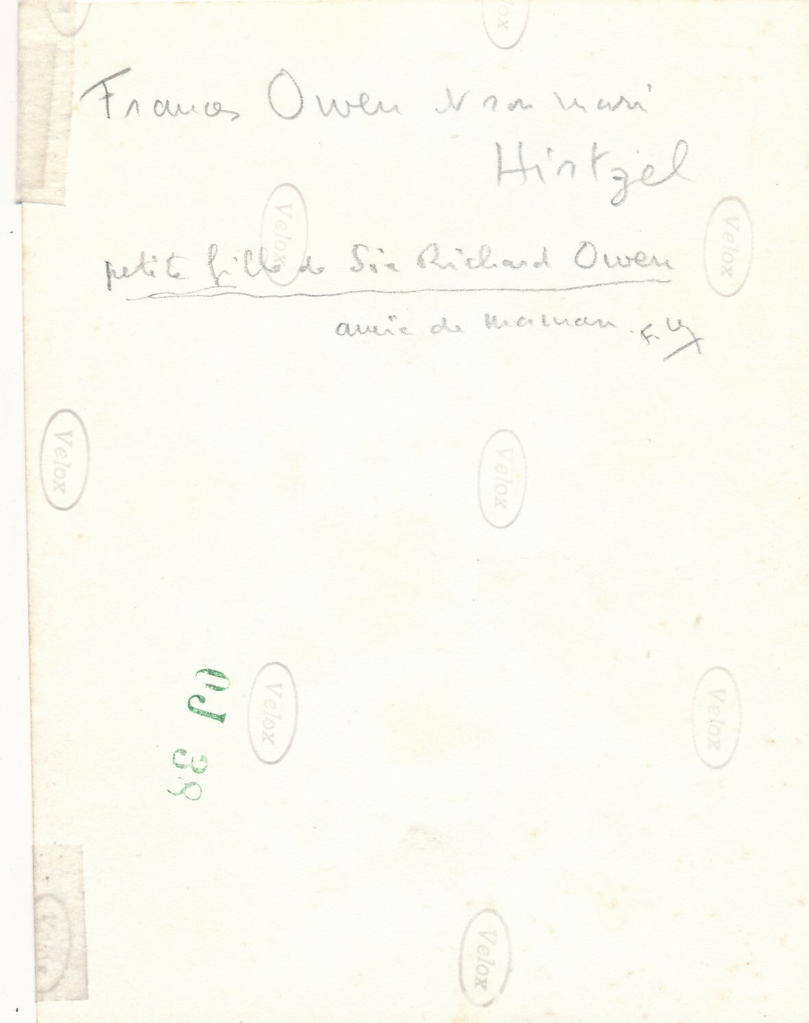 Frances Hirtzel petite fille Richard Owen photo photographie amateur