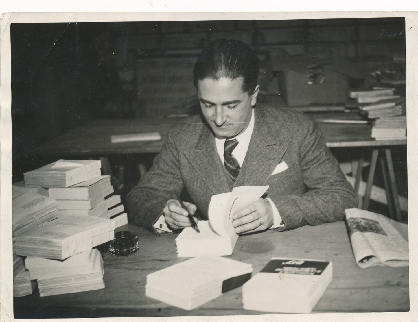Guy Mazeline écrivain tirage argentique époque Le Havre 1932 photographie