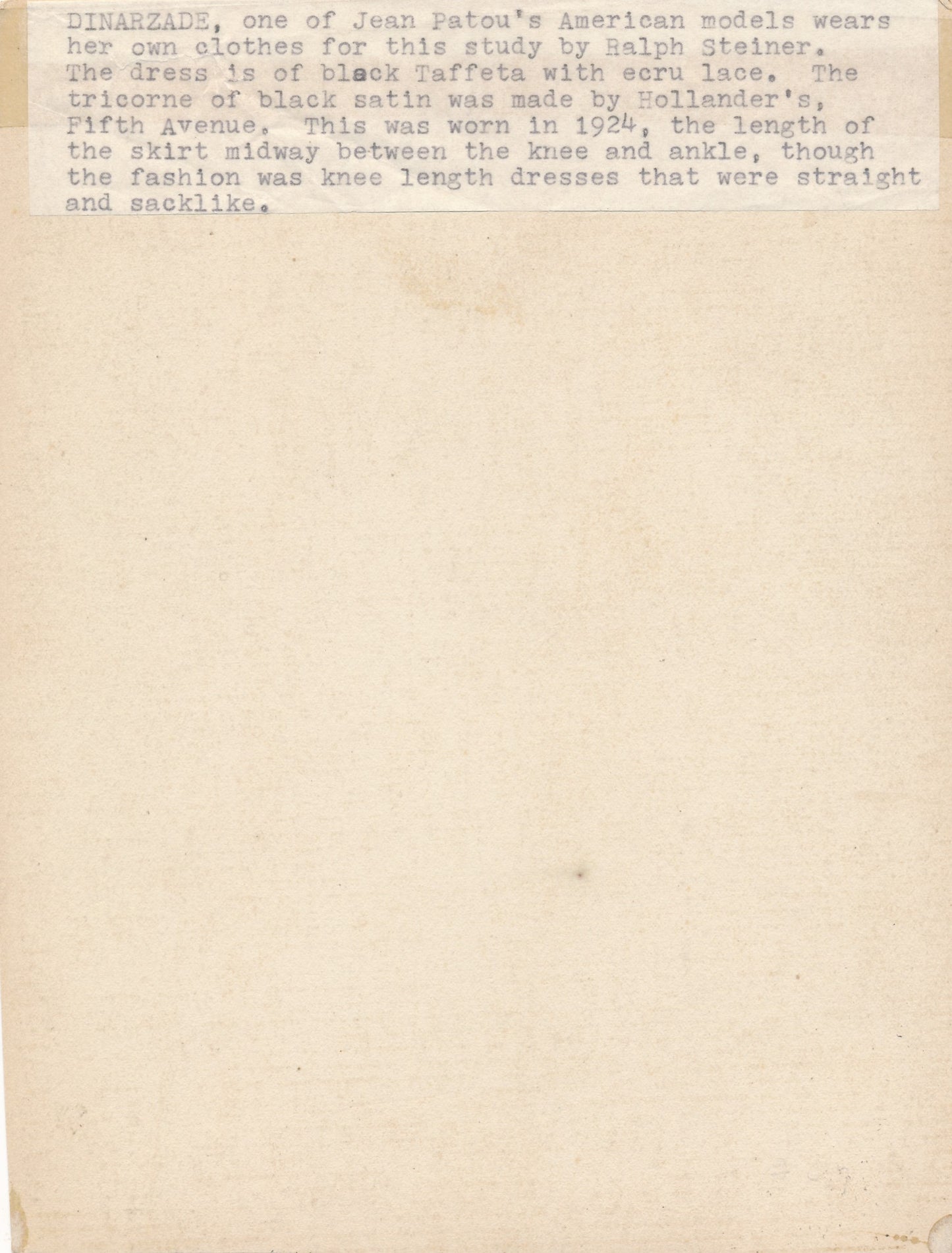 Ralph Steiner portrait mode fashion Dinarzade Jean Patou photo photographie