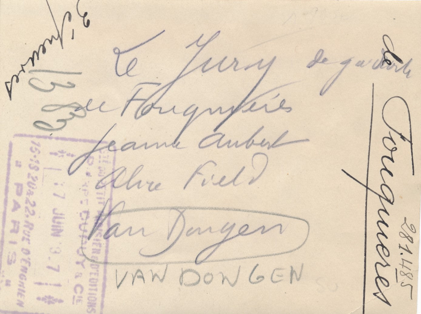 1937 Journée hippique artistes Van Dongen Aubert Field photographie Fouquieres