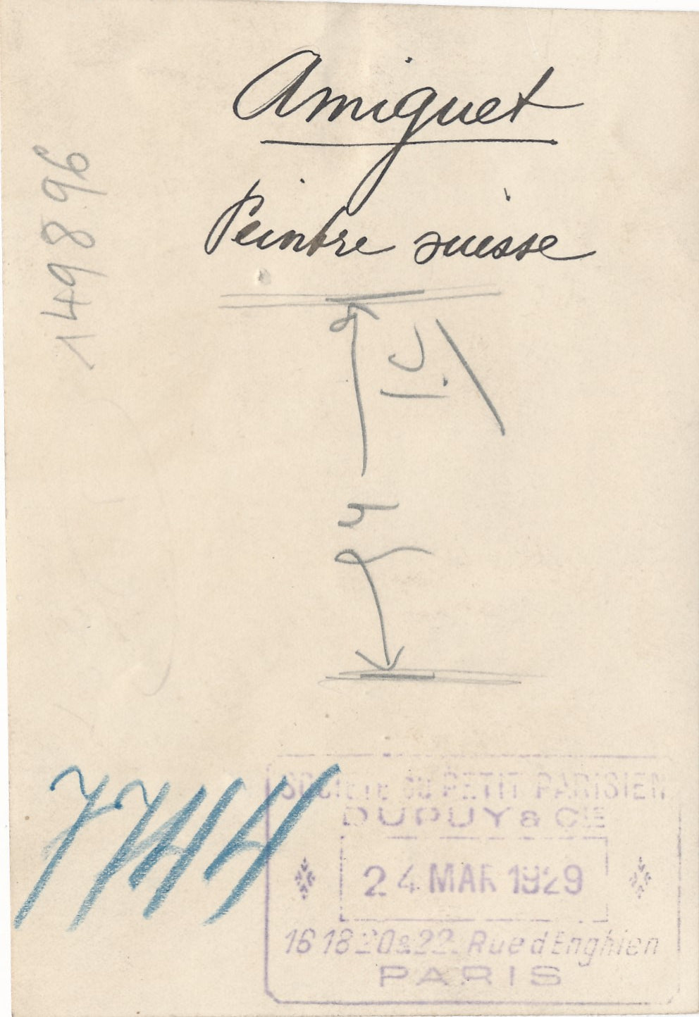 2 photos photographie Marcel Amiguet peintre graveur suisse camion atelier