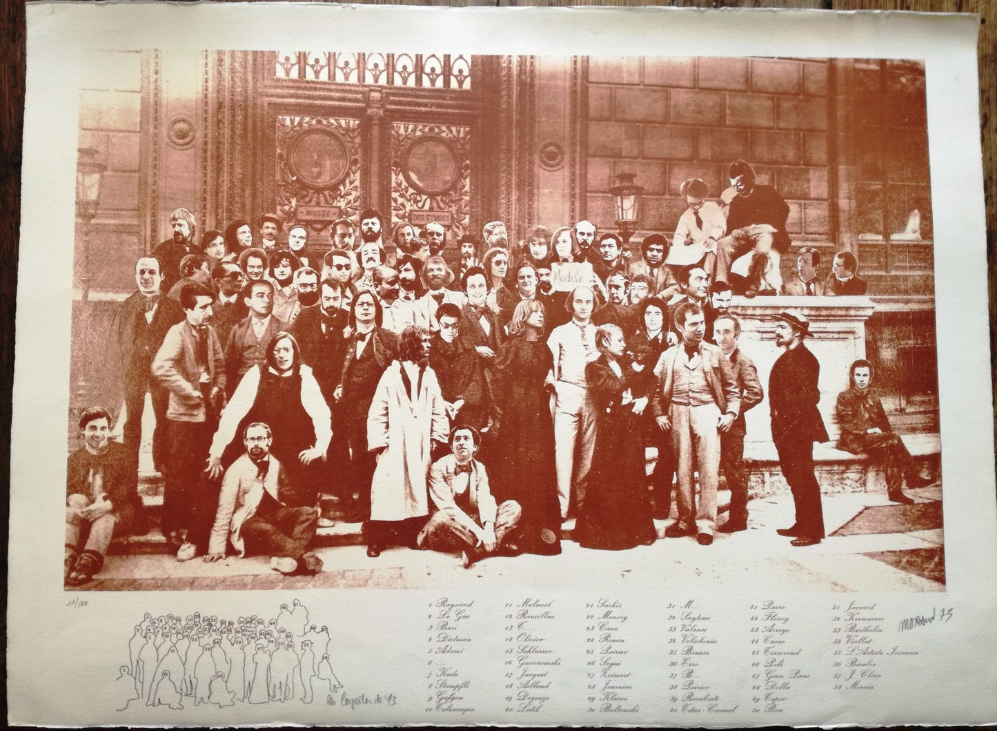 André Morain phototypie Les Logistes groupe artistes 1973 photographie