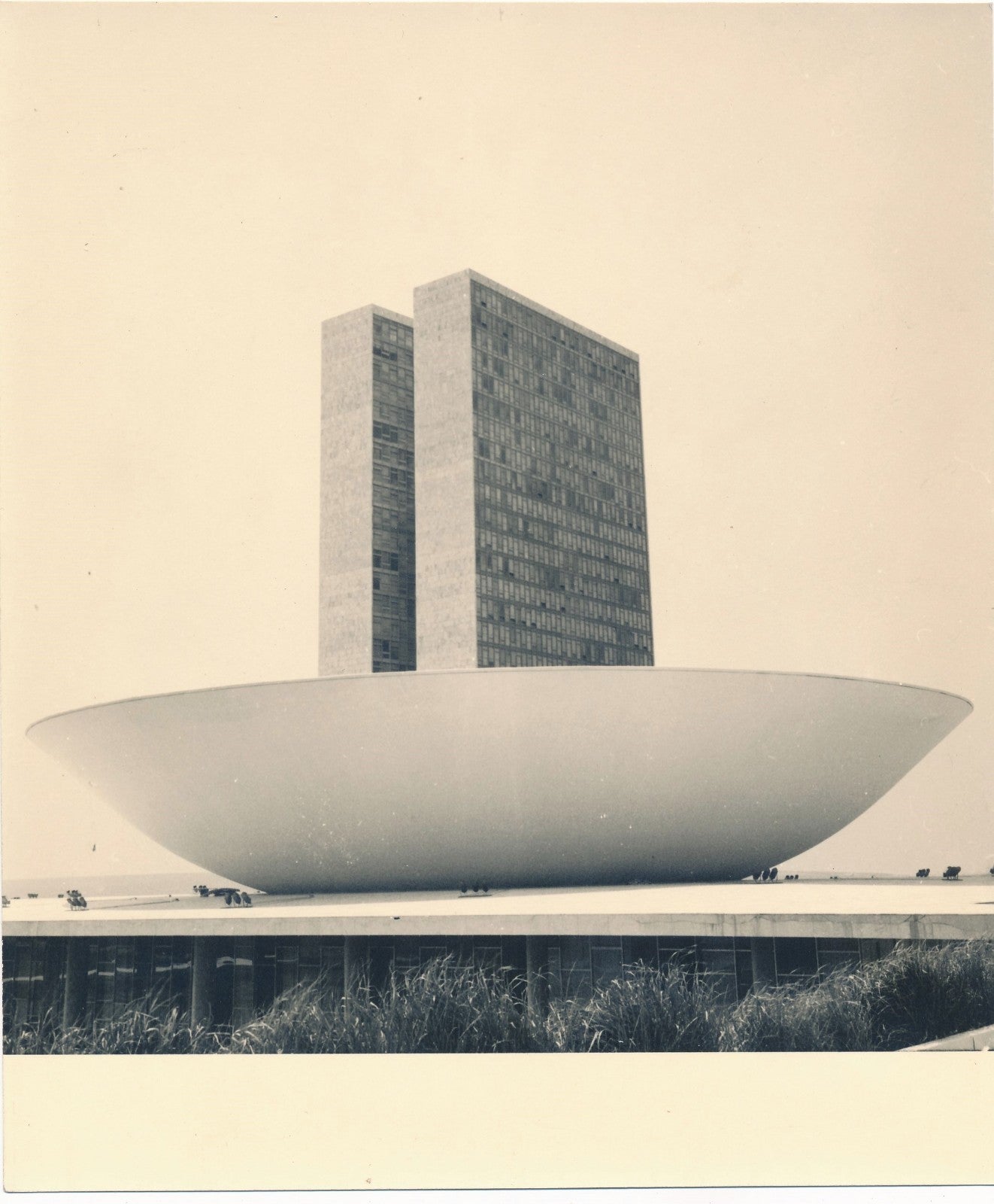 architecture photo Brasilia vers 1960 Tirage argentique photographie époque