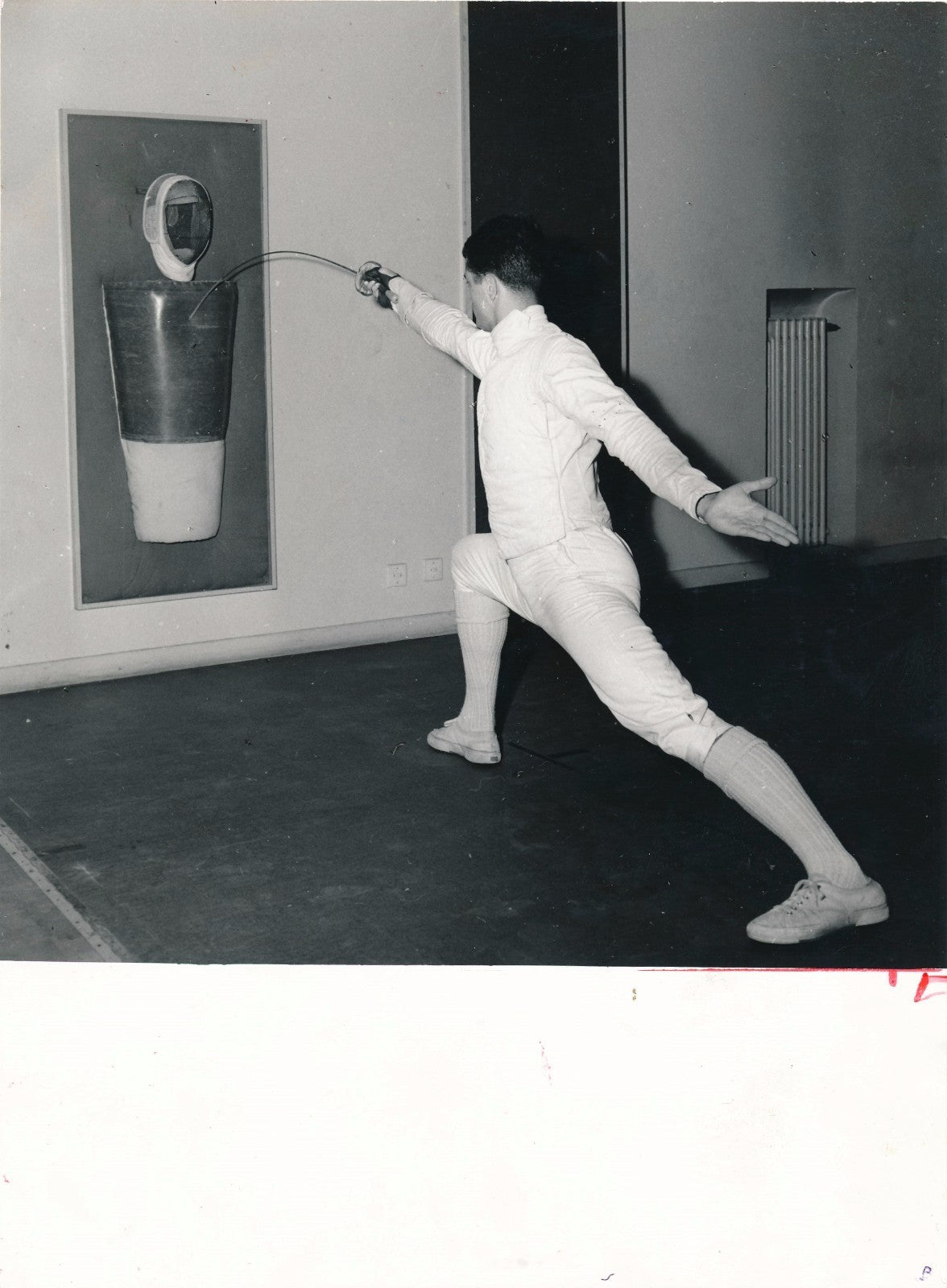 photographie argentique d'époque Escrime années 1967