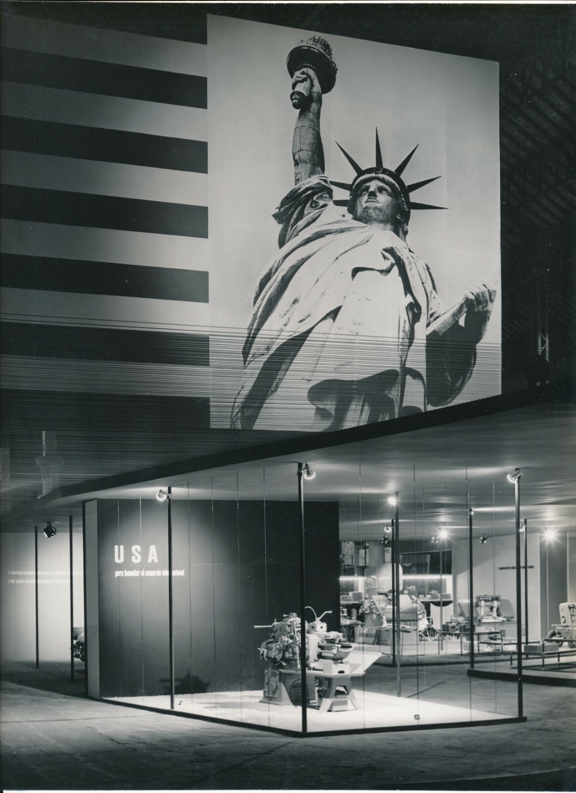 1955 Barcelone foire commeciale pavillon Etats Unis 15 photos plan Marshall