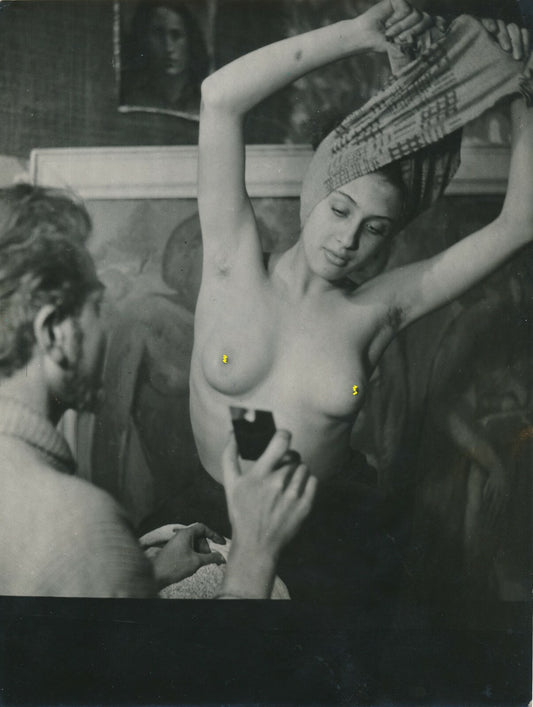 peintre modèle atelier nu photographie photo auteur non identifié