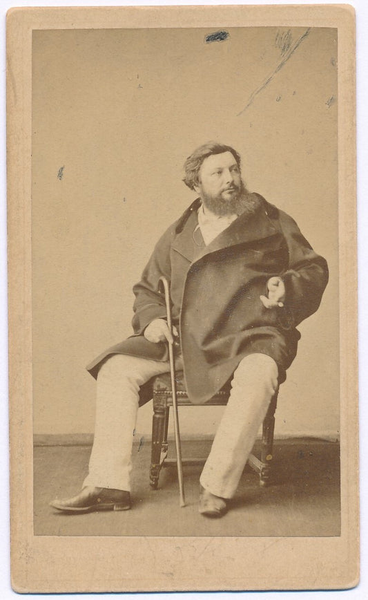 Photo photographie Gustave COURBET carte de visite albumine Pierre Petit