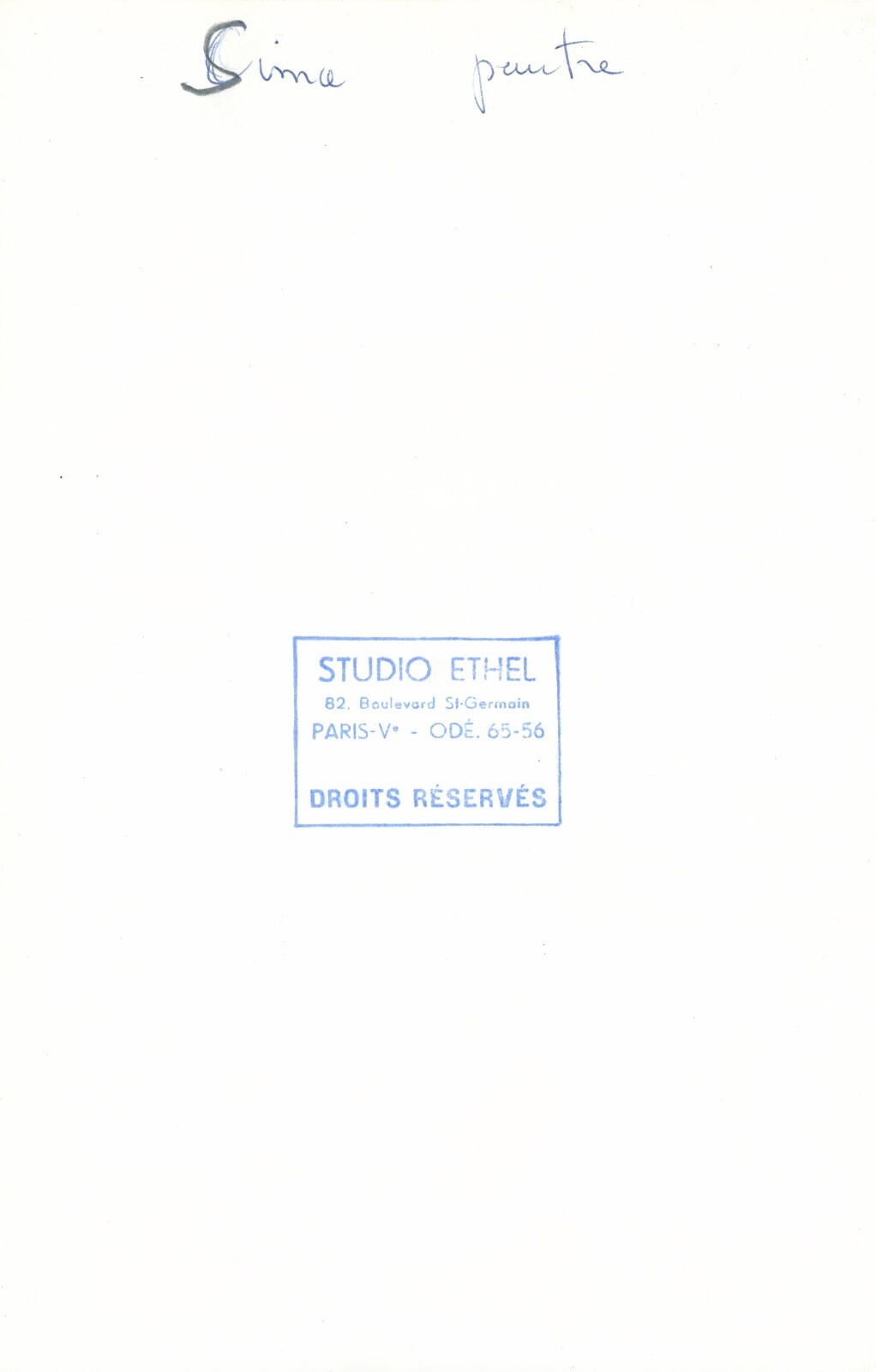 Joseph SIMA peintre photo photographie époque atelier peinture