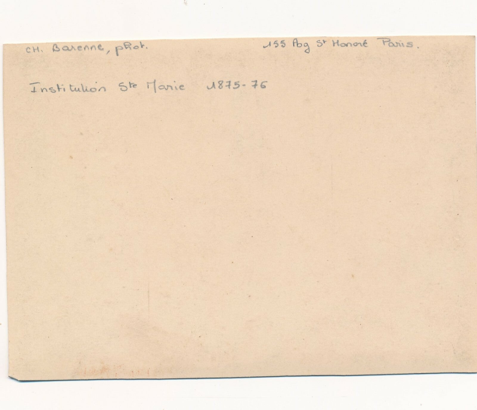 Institution Sainte-Marie 1875-1876 Paris, portrait élèves photo photographie 