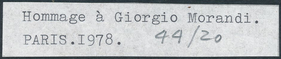 Francis HAYEM hommage à Morandi photo photographie signée numérotée 1978