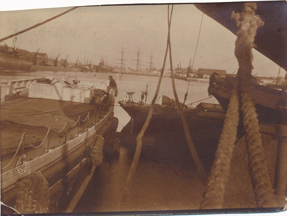 Marine port Lapalisse Lapallice La Rochelle 2 photo argentiques sépia 1929