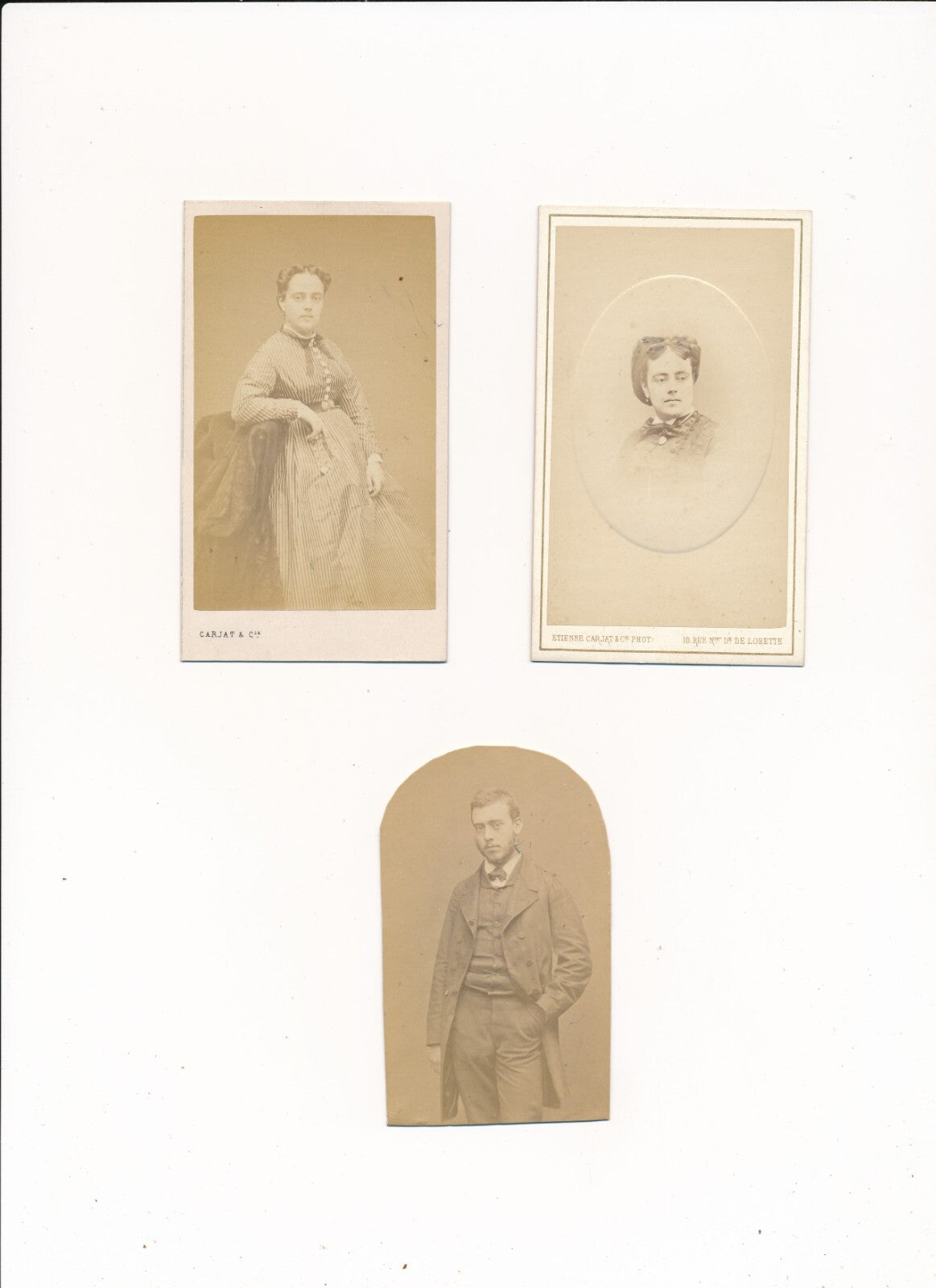 CARTJAT  15 cdv portraits albumine photo photographies  c. 1880 carte visite