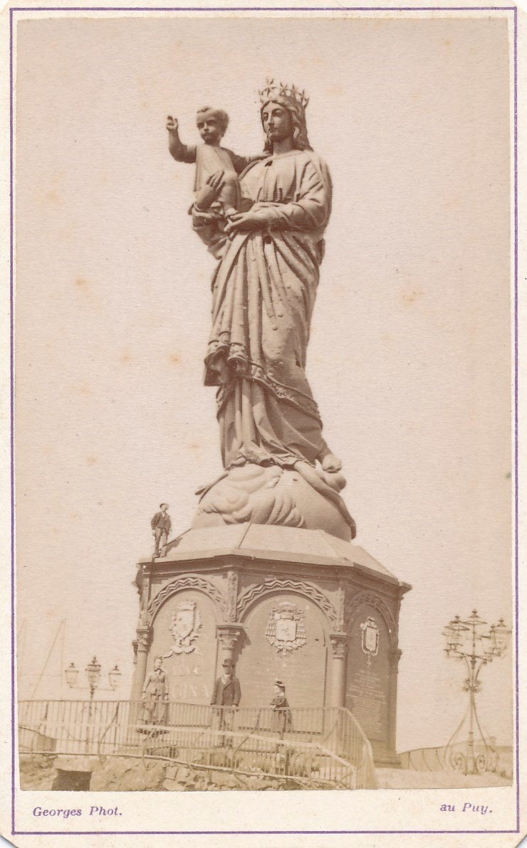 Le Puy Haute-Loire Auvergne lot 3 albumine cartes de visite Notre-Dame photo cdv