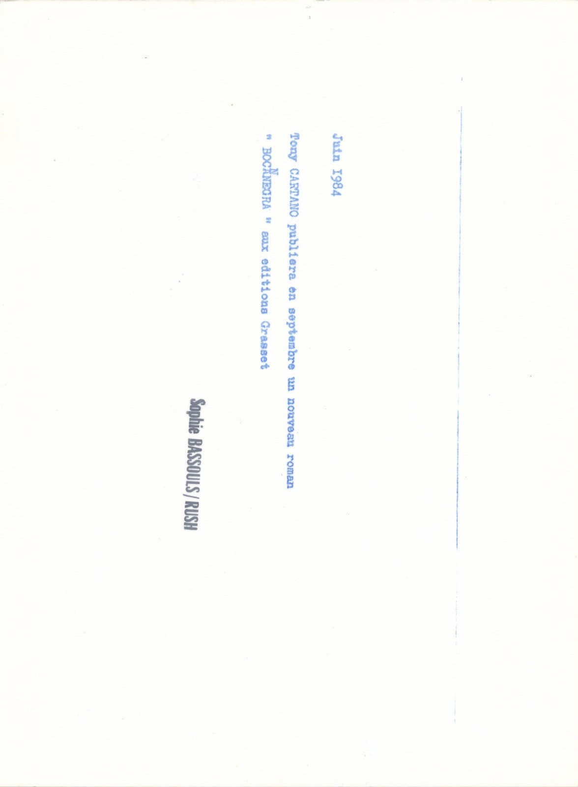 Tony Cartano (1944), écrivain tirage argentique époque photographie