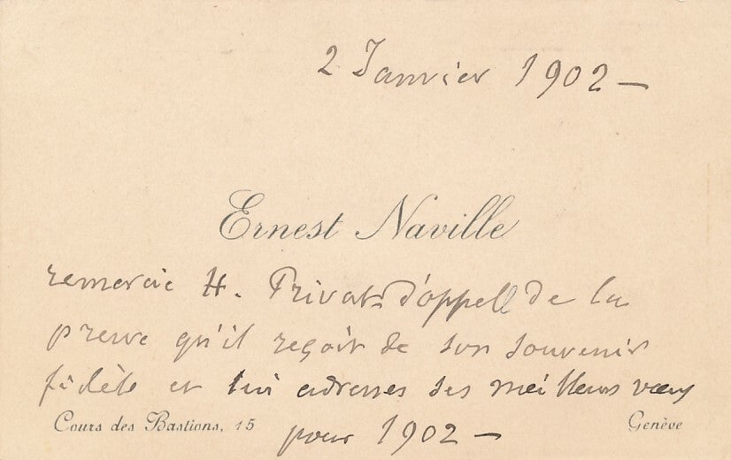 Ernest NAVILLE philosophe théologien suisse ensemble photographies autographes