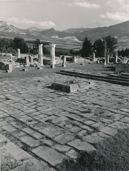 Maroc site Volubilis campement 2 photographie argentiques époque Bernard Rouget 