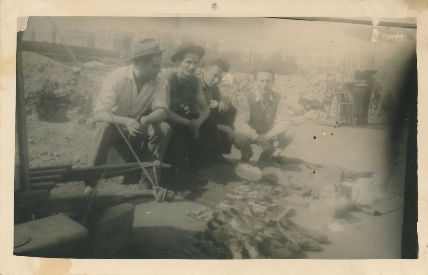 Paul REBEYROLLE M. de GALLARD M. MOULY J. MAUHIN photo argentique époque puces