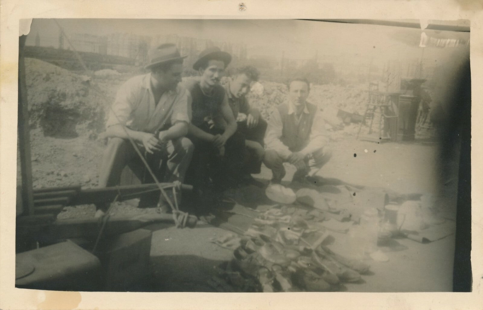 Paul REBEYROLLE M. de GALLARD M. MOULY J. MAUHIN photo argentique époque puces