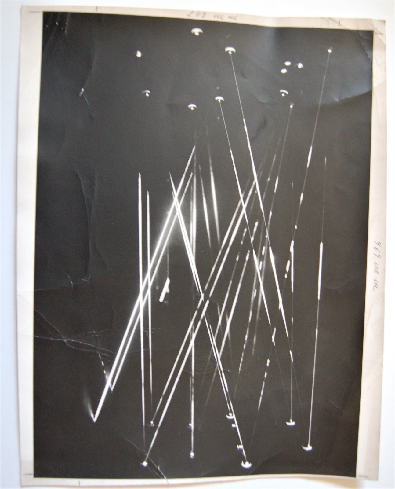 Document photo photographie artiste Adolf LUTHER laser 1970 lumière