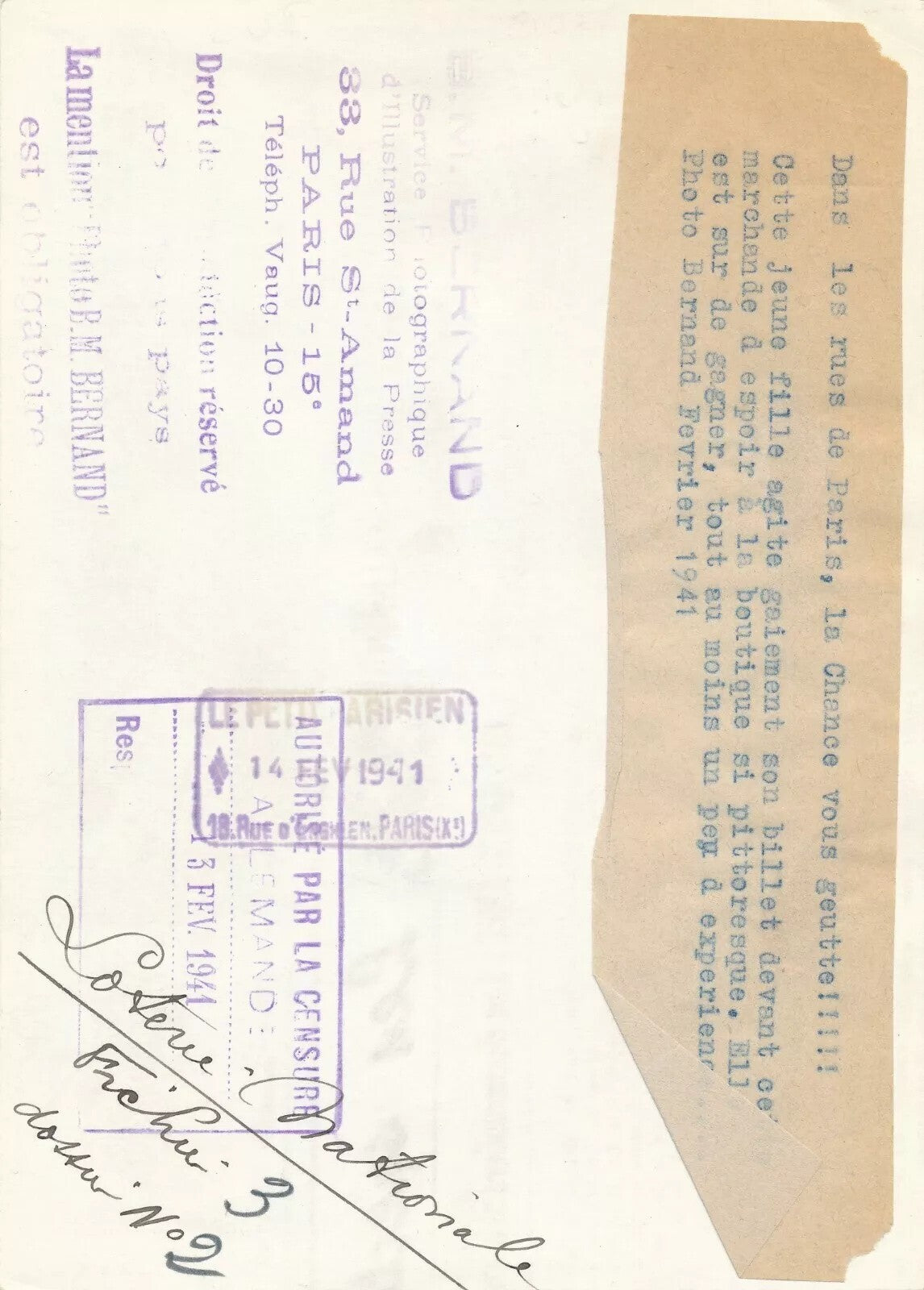 Loterie nationale 11 photo photographie v. 1930-40 belle documentation