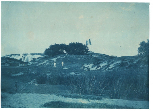 Paysage avec falaise colonie française cyanotype années 1920 nature photo