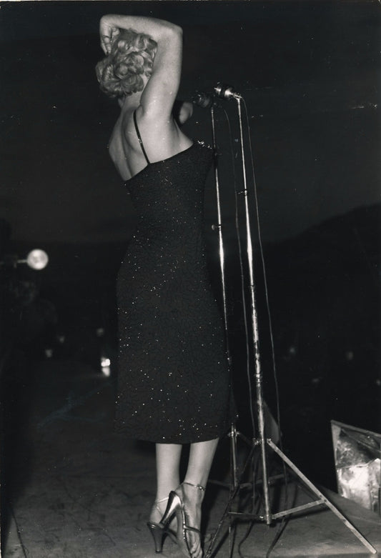 marilyn monroe photo armée concert Corée du Sud 1954 tirage argentique d'époque 
