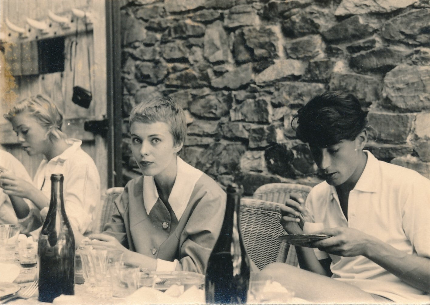 Jean SEBERG 3 photographies époque amateur v. 1959 François Moreuil été plage