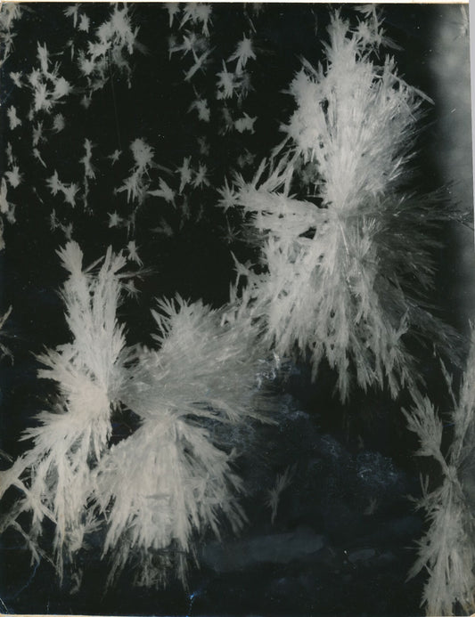 Pierre BOUCHER micro photographie tirage argentique époque v. 1947 cristaux