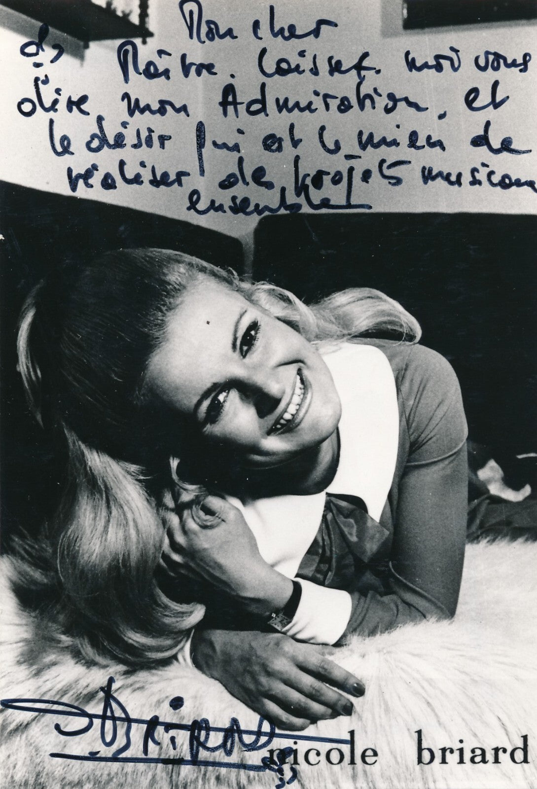 Nicole BRIARD photo photographie dédicacée signée opéra chanteuse lyrique