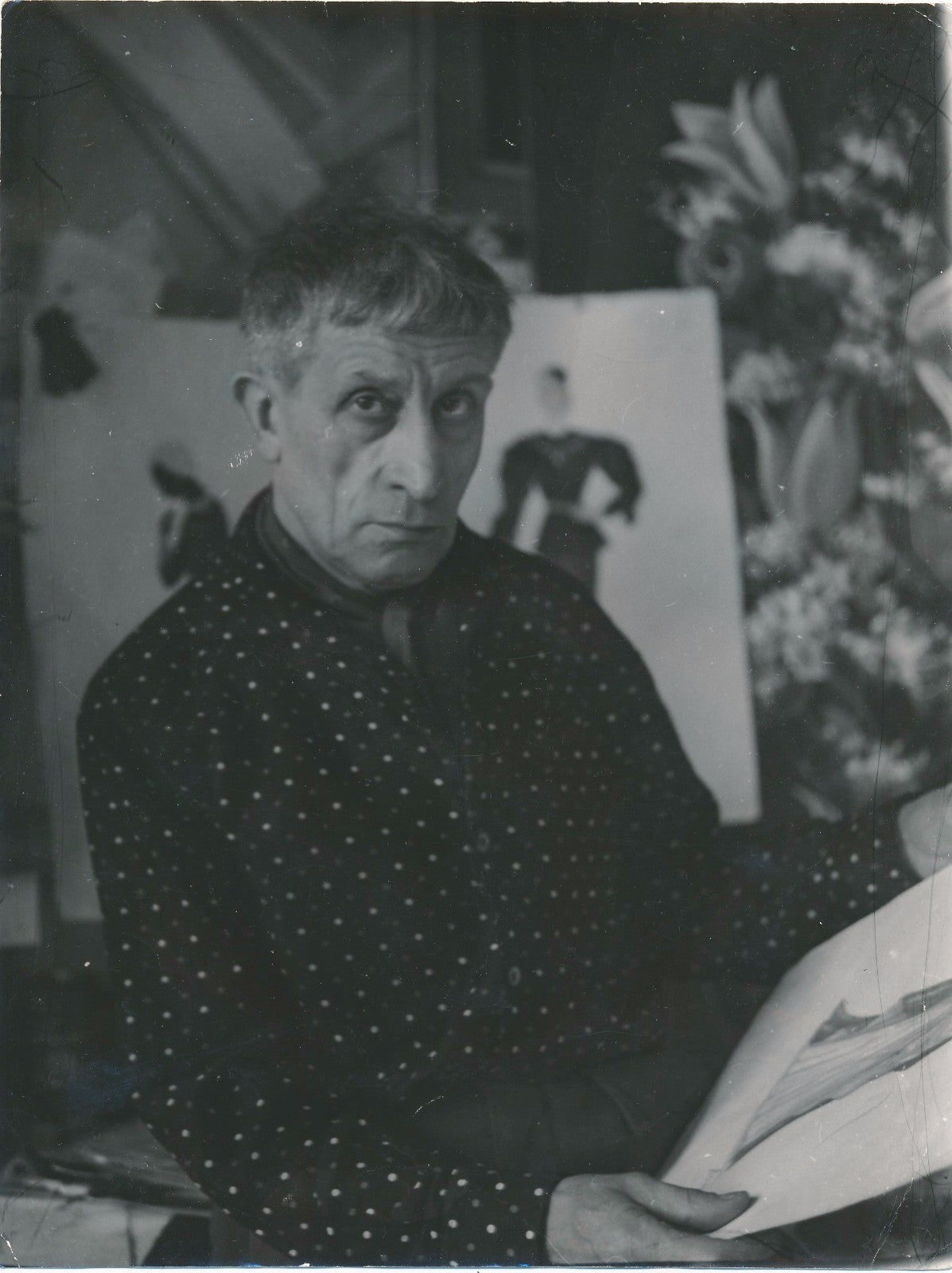 photo Georges Douking tirage argentique époque Nordmann v. 1950 peintre cinéma