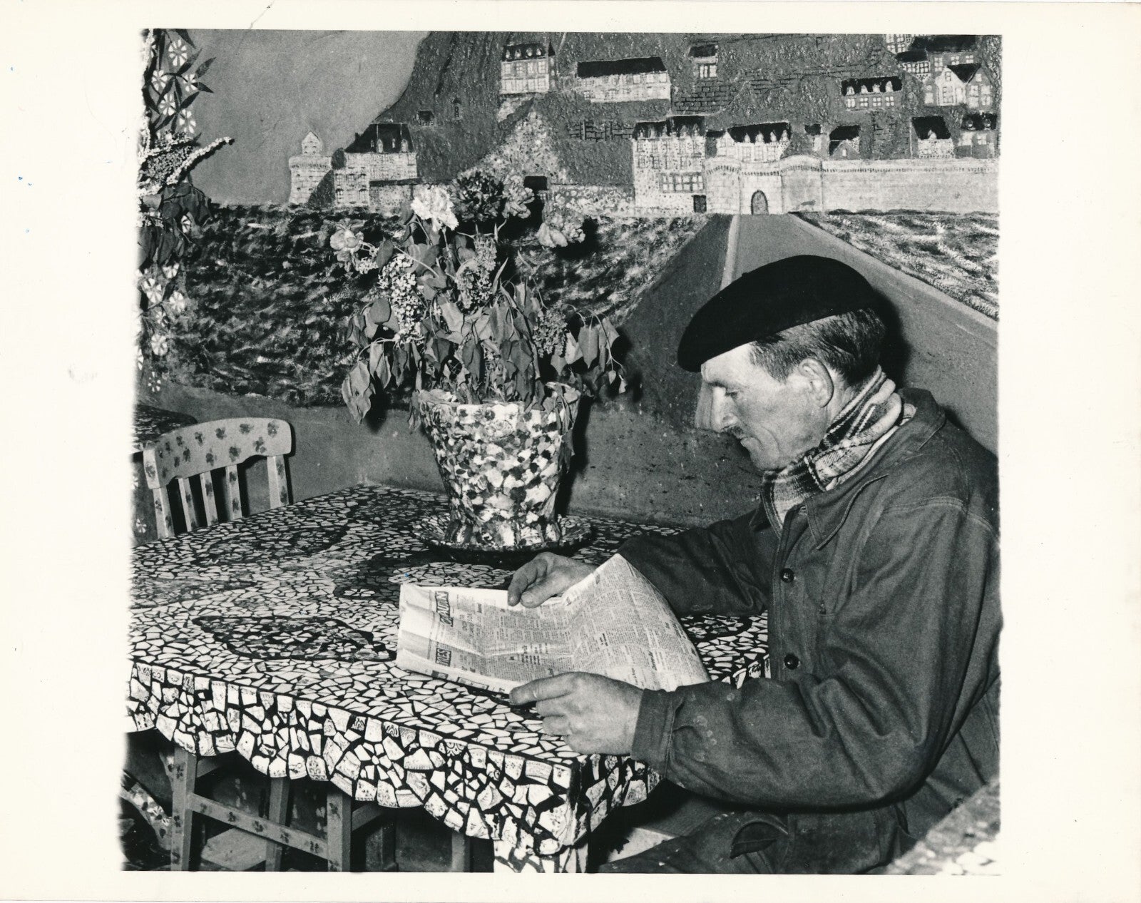 Raymond Isidore peintre picassiette 3 photos photographie Chartes art brut