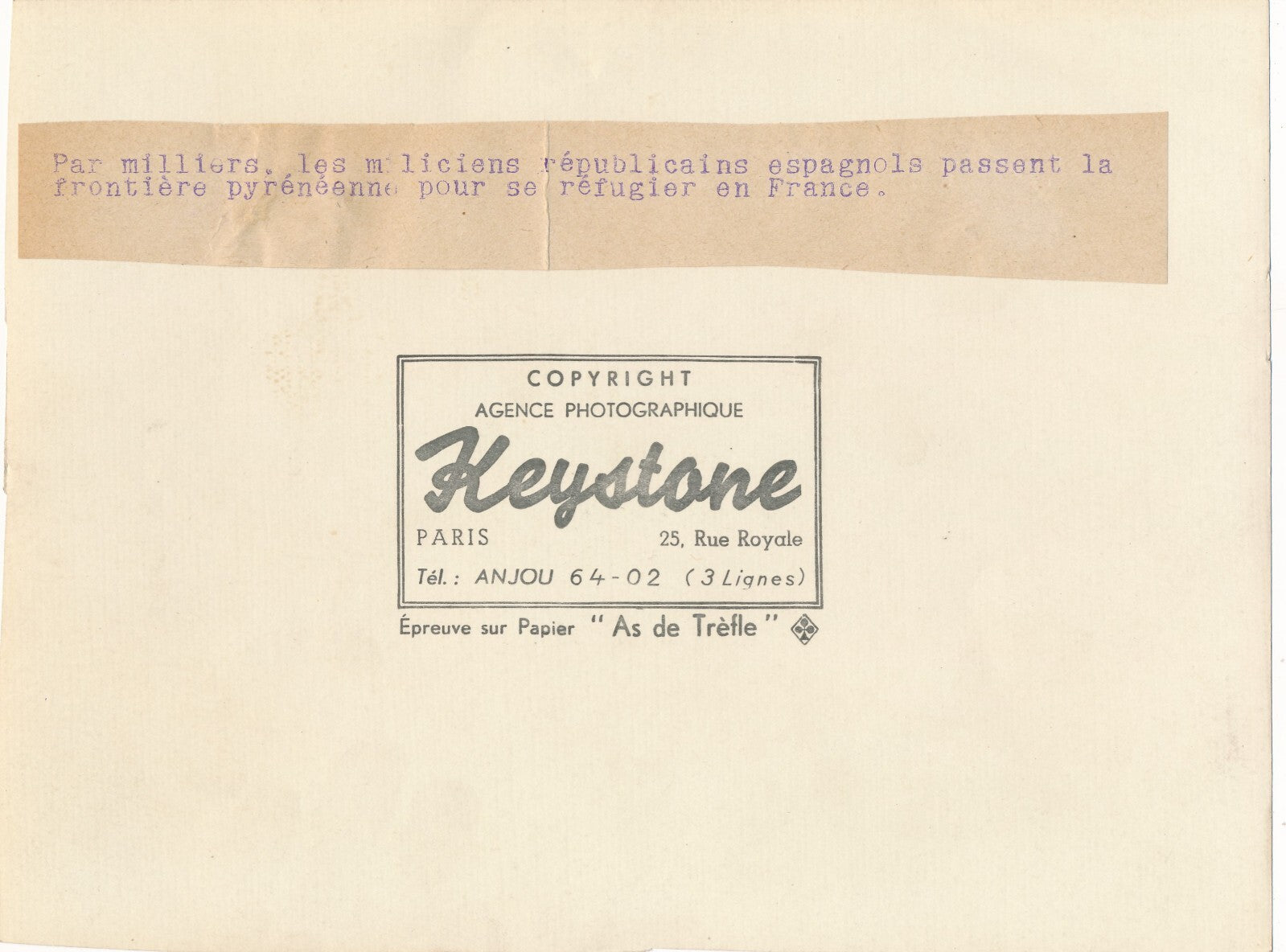 Guerre civile Espagne réfugiés Pyrénées v. 1937 frontière photo photographie