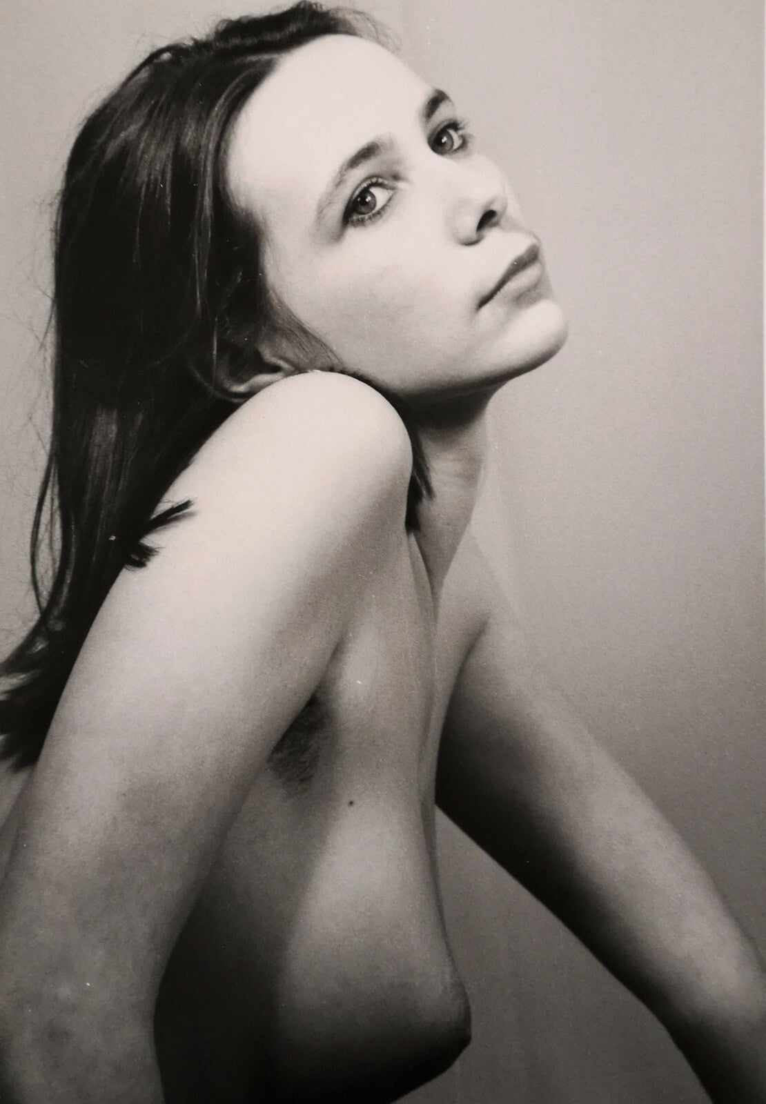 Photo buste photo argentique époque auteur indéterminé années 1980 seins