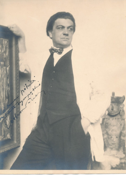 Photo photographie signée Othon FRIESZ  marchand Paul Pétridès argentique époque