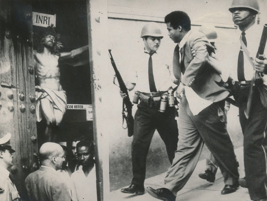 Venezuela manifestation caracas années 1960 photo photographie montage