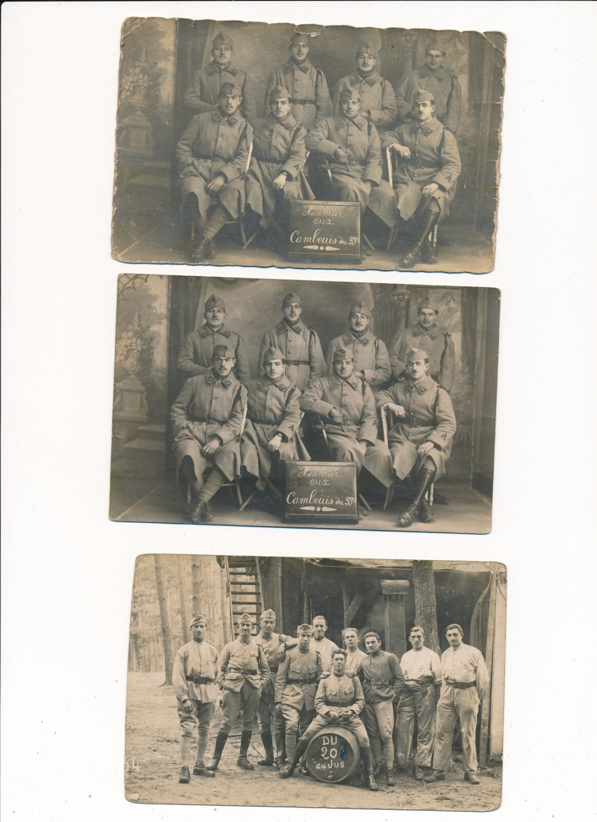 Militaria 39e régiment  13 CPAS époque ET cdv Mounier Bizerte photo