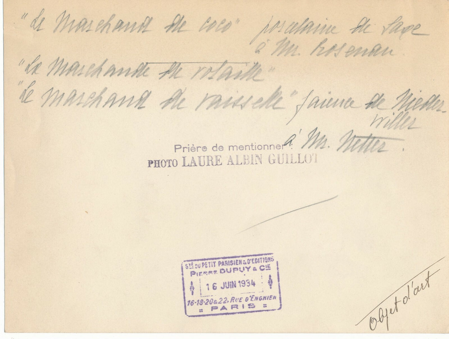 Laure Albin Guillot faïencerie Niderviller, statuettes 1934 3 photo photographie